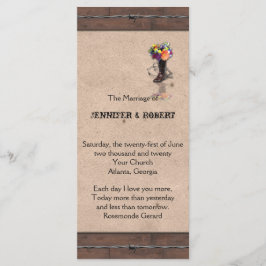 Land Westerna Barbed Wire-Bröllopsprogrammet Program