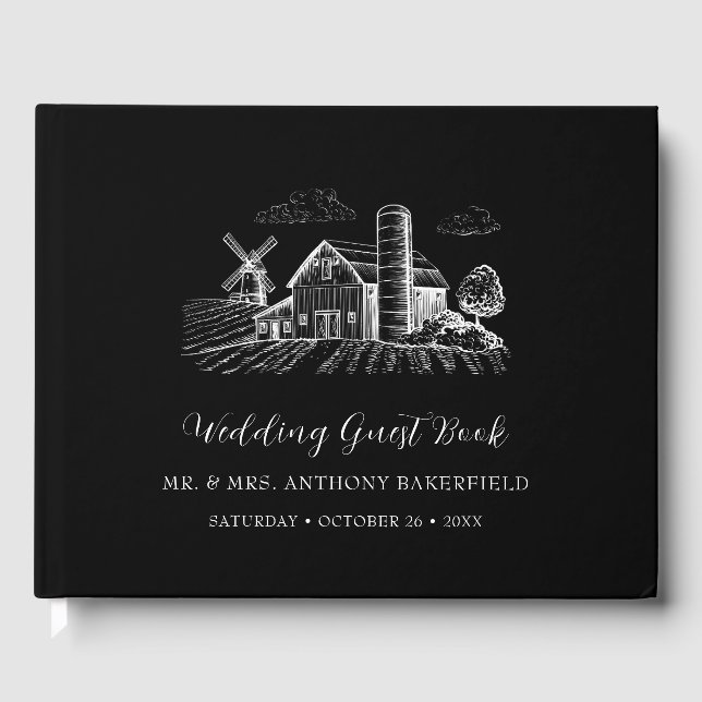 Land Westerna Barn Bröllop Gästböcker (Framsida)