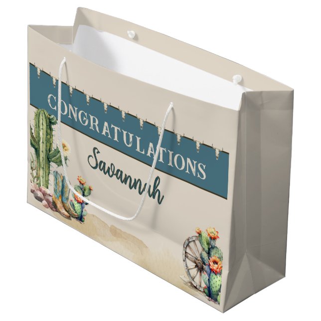 Land Westerna Cactus Boots Personlig (Framsidan Vinklad)