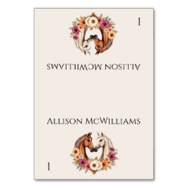 Land Westerna hästar- Bordsnummer