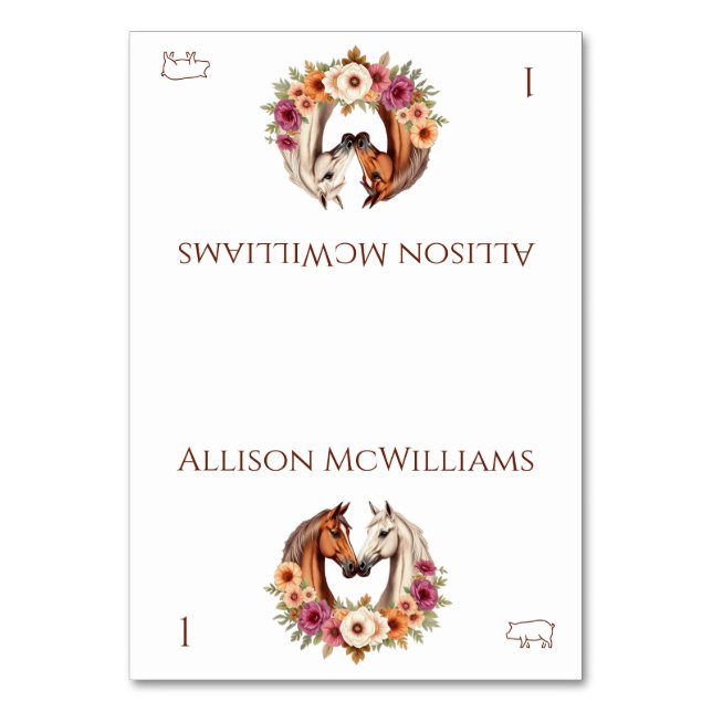 Land Westerna hästar Gris Bordsnummer (Framsidan)