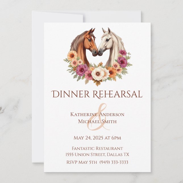 Land Westerna hästar Inbjudningar (Framsida)