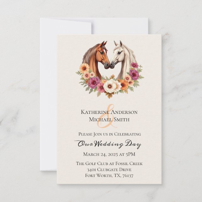 Land Westerna hästar Inbjudningar (Framsida)