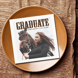 Land Westerna Student, fotfoto Cowgirl Studenten Pappersservett