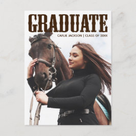 Land Westerna Student, fotfoto Cowgirl Studenten Vykort