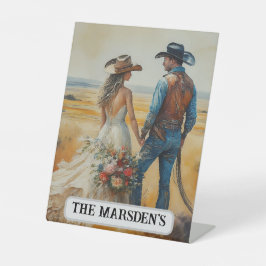 Land Westerna vattenfärgen Bröllop