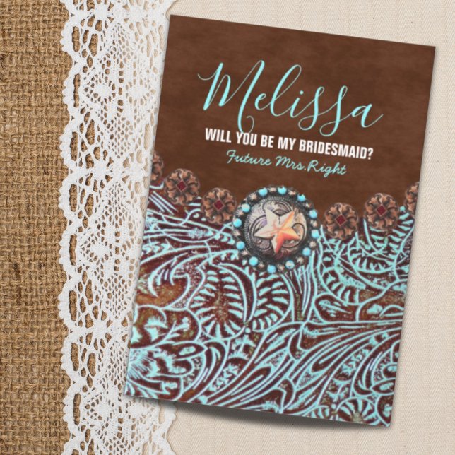 land westernare kommer du att bli min brud inbjudningar (country western will you be my bridesmaid invitation)