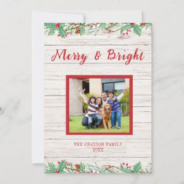 Land Westernt barn-träfoto, platt Helgdag Julkort