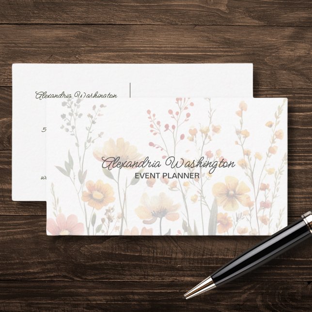 Land Wildblommor med QR-kod Visitkort (Skapare uppladdad)