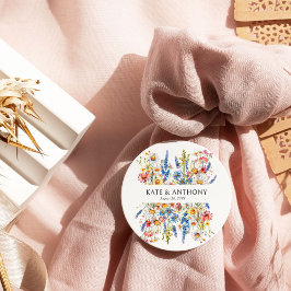 Land Wildbloms Meadow Blommigt Bröllop Gåvor Etiketter