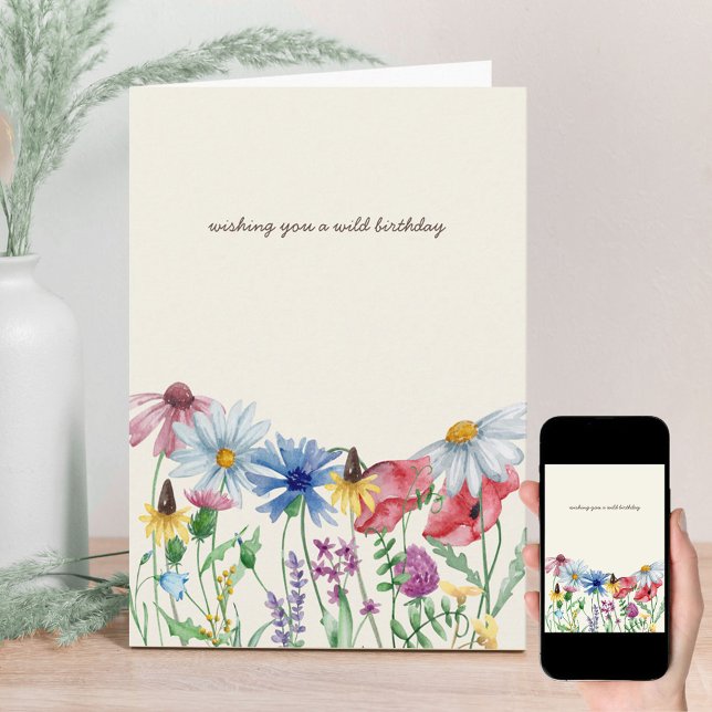 Land Wildbloms Vild Birthday Card Kort (Skapare uppladdad)