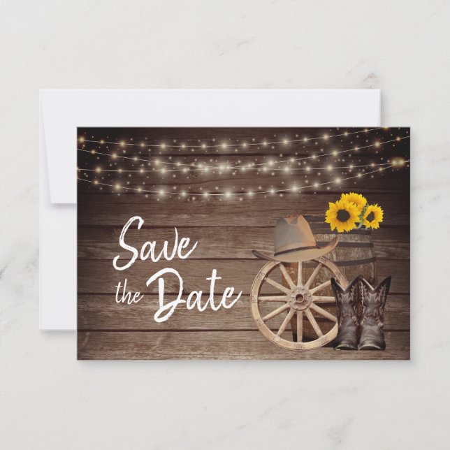 Land Wood Barrel - Save Date Spara Datumet (Framsida)