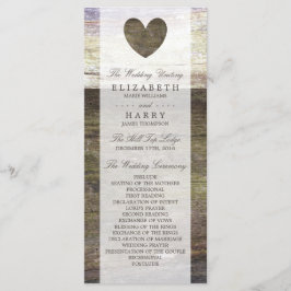 Land Wood Heart Bröllopsprogram Program