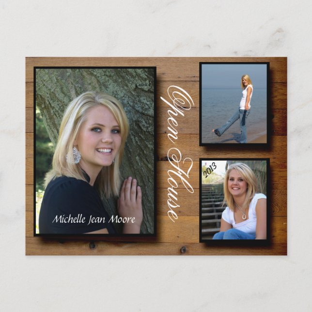 Land Wood Open House Inbjudan Vykort (Framsida)