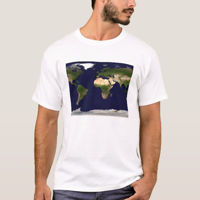Land Yta, Shallow Vatten och Shaded Topogra T-shirt (Framsida)
