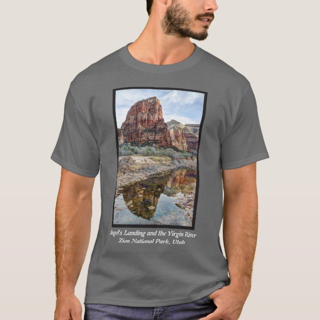 Landa för Zion nationalparkänglar Tee Shirt (Framsida)