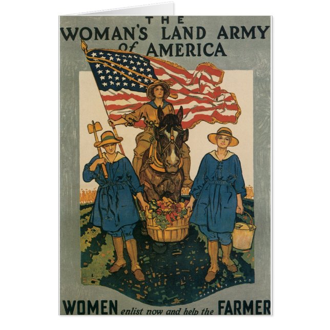 Landarmé för kvinnor hälsningskort (Framsidan)