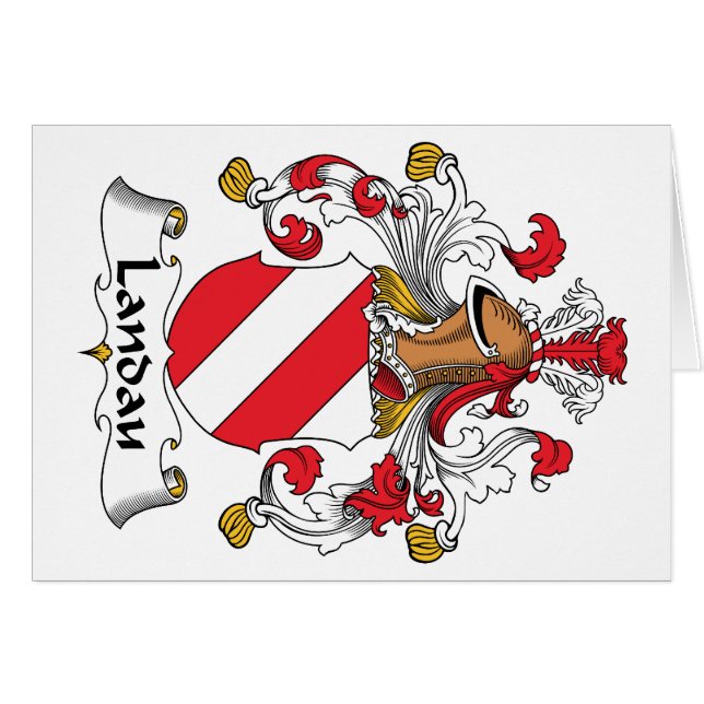 Landaufamiljvapensköld Hälsningskort (Framsidan Horizontal)