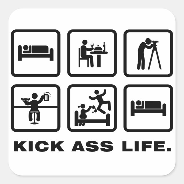 Landbesiktning Fyrkantigt Klistermärke (Framsida)