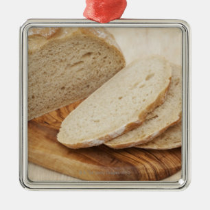 Landbröd (smärta de Campagne), på hugga av Julgransprydnad Metall