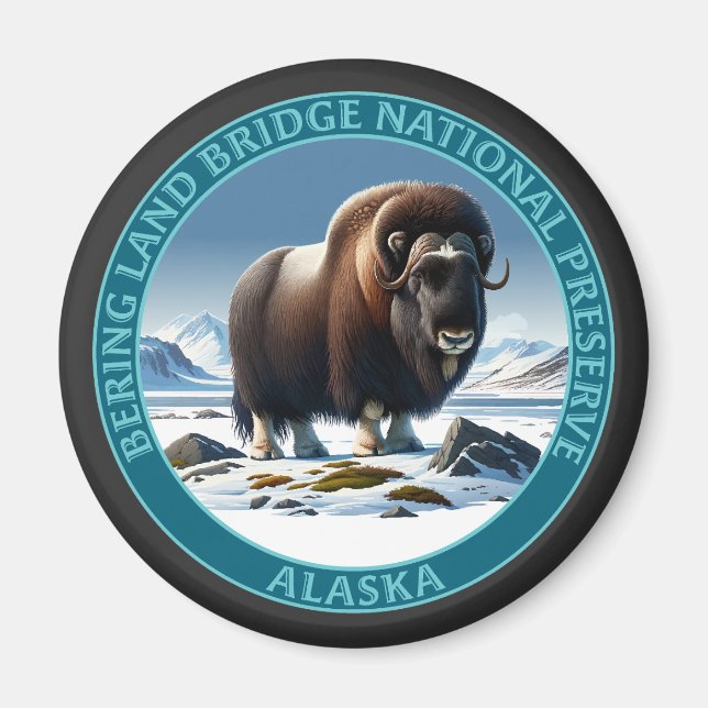 Landbryggan Alaska Magnet (Framsidan)