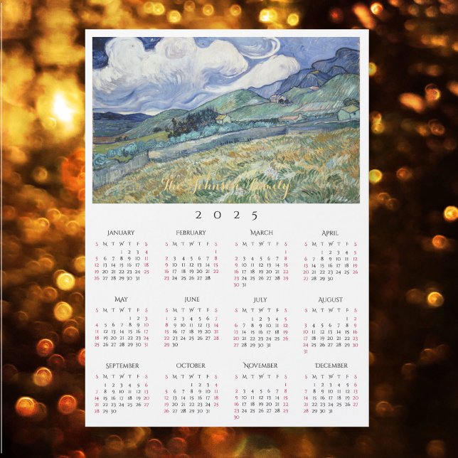 Landcape Frankrike Vincent Van Gogh 2025 Kalender (Landscape France Vincent Van Gogh 2025 Calendar)