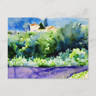 Landcape Lavender fält Vykort