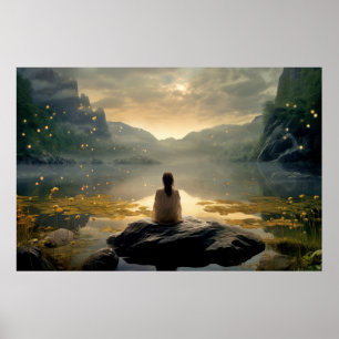 Landcape Meditation Serene Tranquil Poster