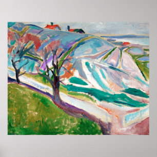 Landcape Painting Edward Munch Poster