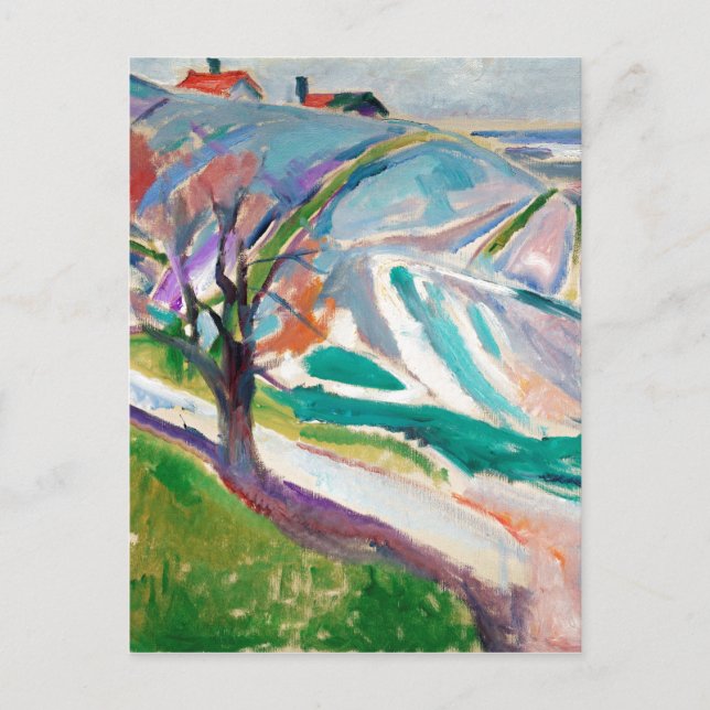 Landcape Painting Edward Munch Vykort (Framsida)