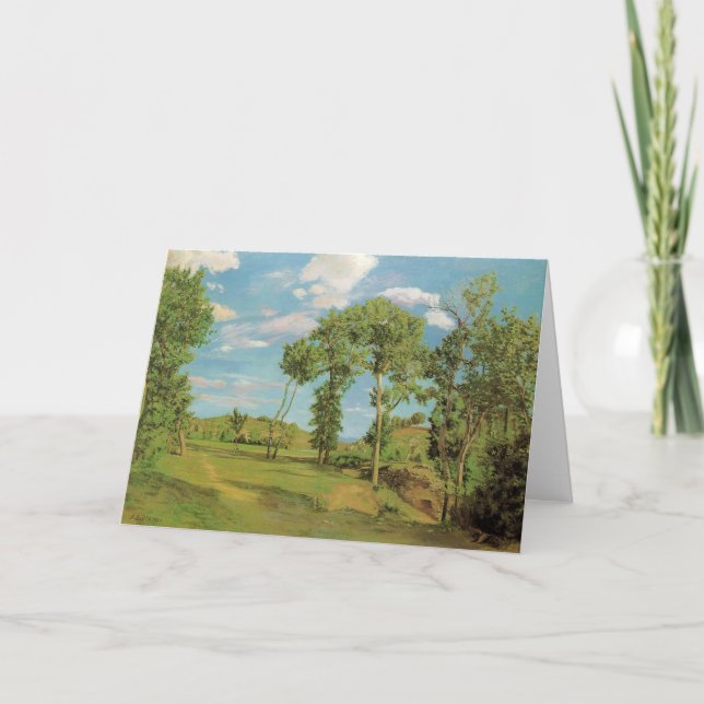 Landcape Paysage Frederic Bazille Impressionist Kort (Framsida)
