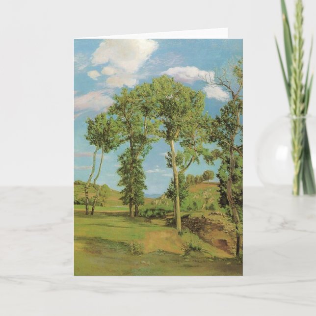 Landcape Paysage Frederic Bazille Impressionist Kort (Framsida)