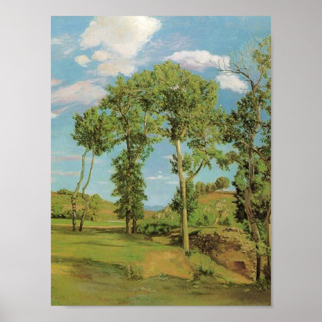 Landcape Paysage Frederic Bazille Impressionist Poster (Framsidan)