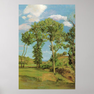 Landcape Paysage Frederic Bazille Impressionist Poster