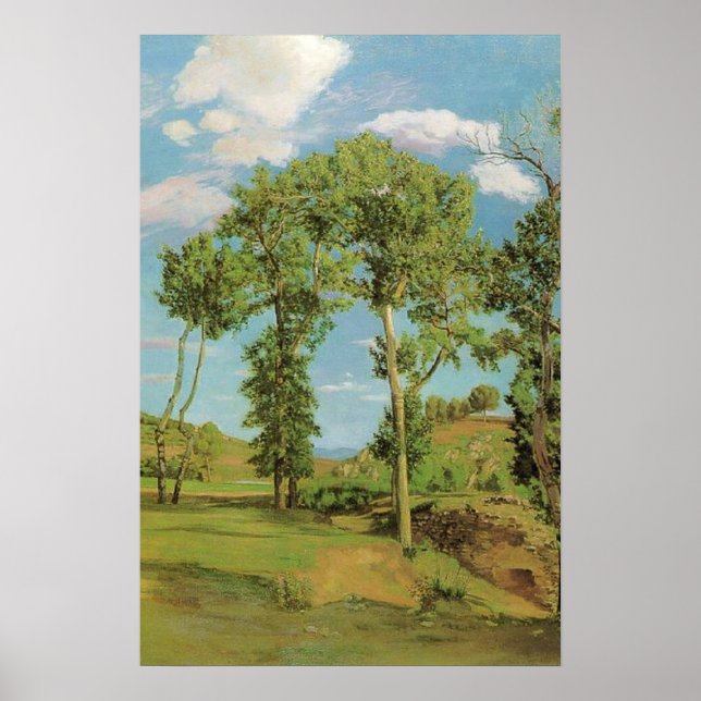 Landcape Paysage Frederic Bazille Impressionist Poster (Framsidan)