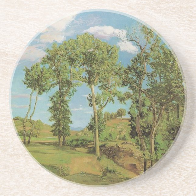 Landcape Paysage Frederic Bazille Impressionist Underlägg (Framsidan)