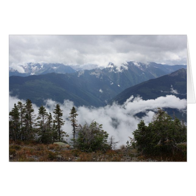 Landcape Purcell Mountains of BC Canada Card Hälsningskort (Framsidan Horizontal)
