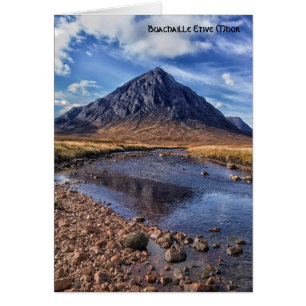 Landcape Summer Buachaille Etive Mhor Glencoe Hälsningskort