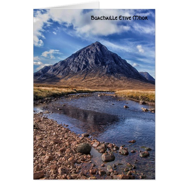 Landcape Summer Buachaille Etive Mhor Glencoe Hälsningskort (Framsidan)