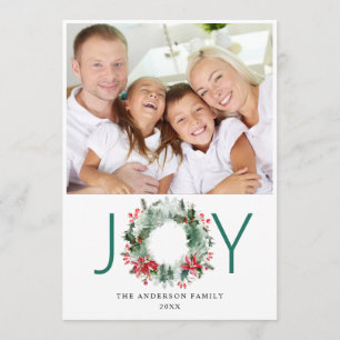 Landcape Wande0 Holly Berry Gräs PHOTO Hälsning Julkort