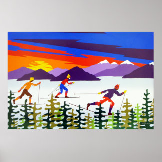 Landcapes Skiing Poster