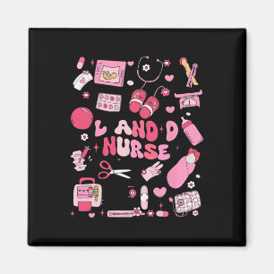 Landd Sjuksköterska Valentine Hearts Labor Förloss Magnet