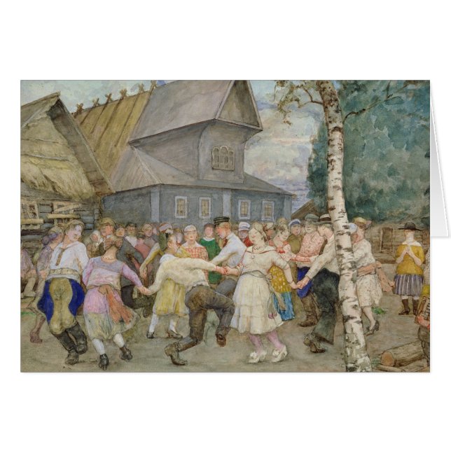 Landdans, 1917-22 hälsningskort (Framsidan Horizontal)