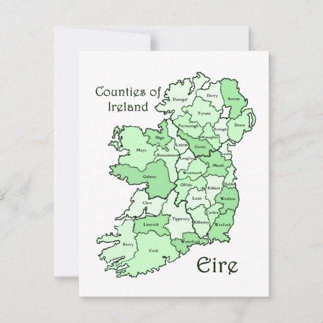 Länder i Irland Karta (Framsida)