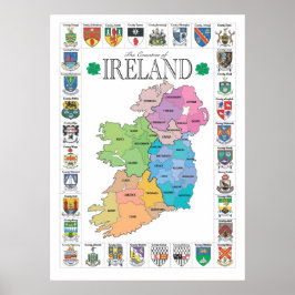Länder i Irland Poster