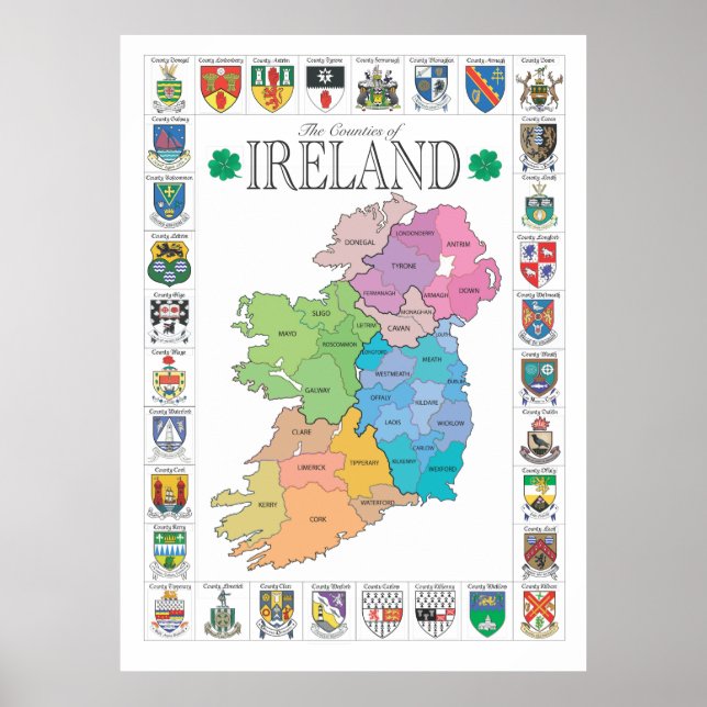 Länder i Irland Poster (Framsidan)