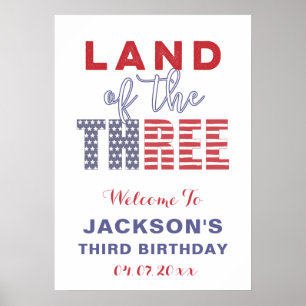 Länder i USA:s 3:e födelsedag Party Välkommen Poster