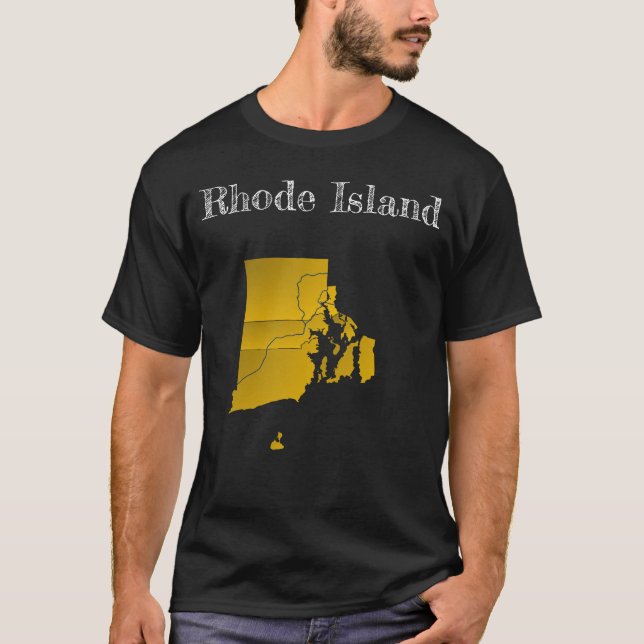 Länder och mellanstater i rhode island t shirt (Framsida)