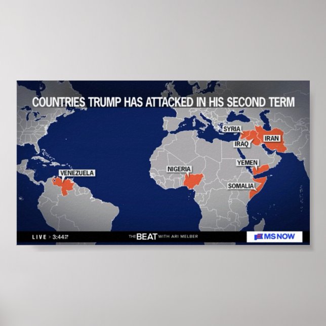Länder som Trump har attackerat Hans andra mandatp Poster (Framsidan)