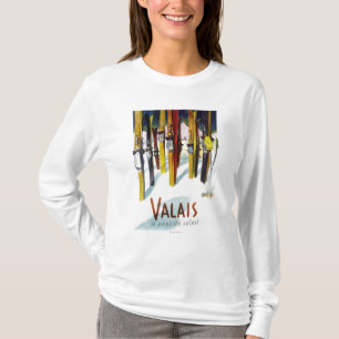 Landet av solskenet - skidar anseende i snö t shirt